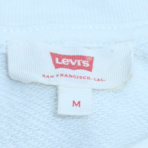 Womens UK Size M Levi's White Pullover Sweatshirt