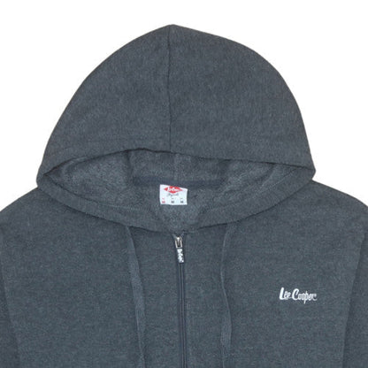 Mens UK Size M Lee Cooper Grey Full Zip Hoodie