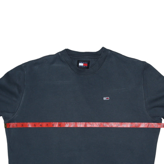 Mens UK Size L Tommy Jeans Blue Pullover Sweatshirt