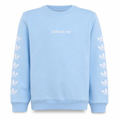Adidas Girls Blue Crew Neck Pullover Sweatshirt Size 11-12 Years