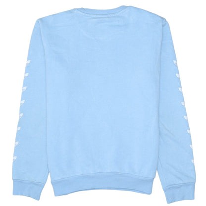 Adidas Girls Blue Crew Neck Pullover Sweatshirt Size 11-12 Years