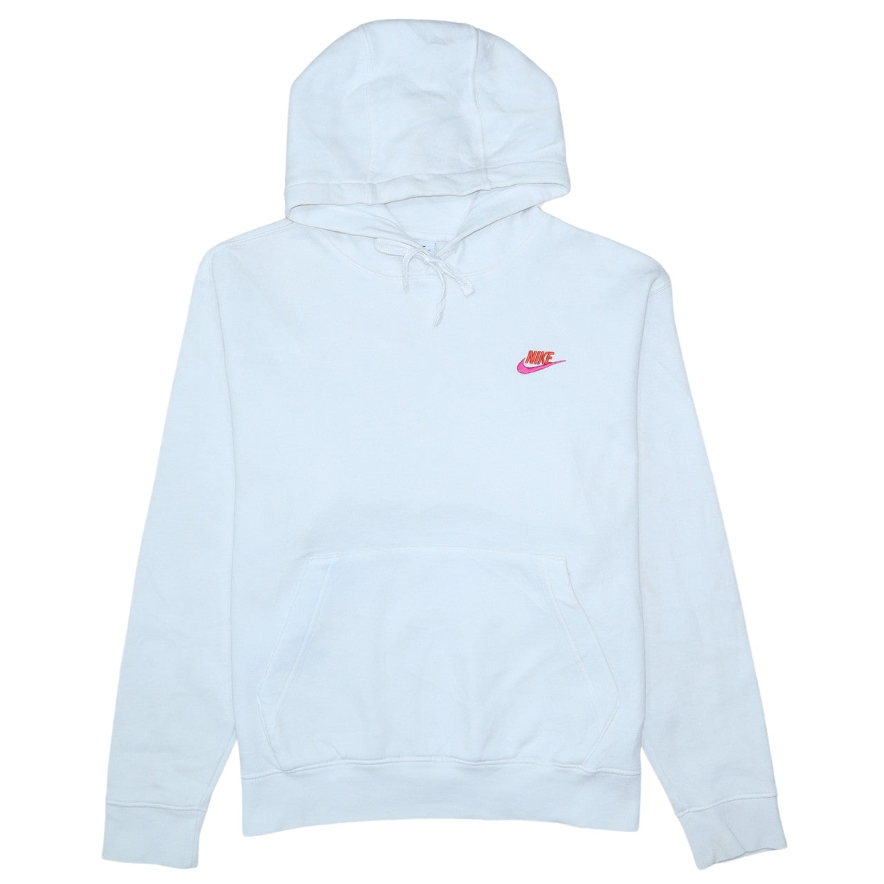 Womens UK Size M Nike White Pullover Hoodie