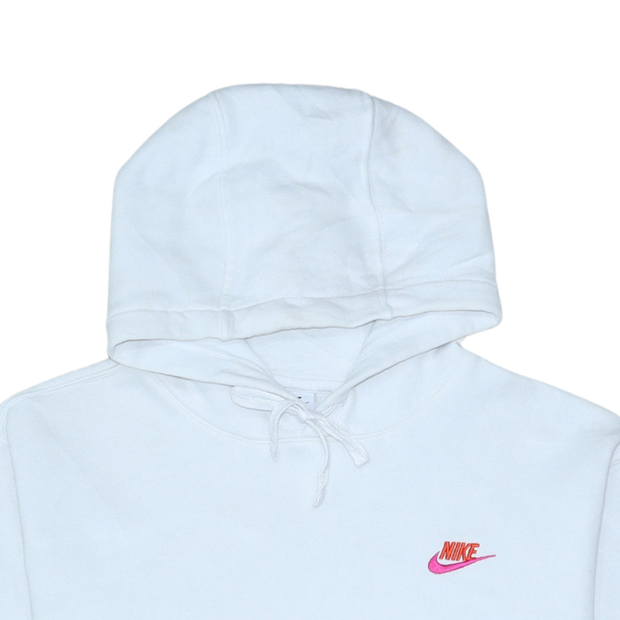 Womens UK Size M Nike White Pullover Hoodie