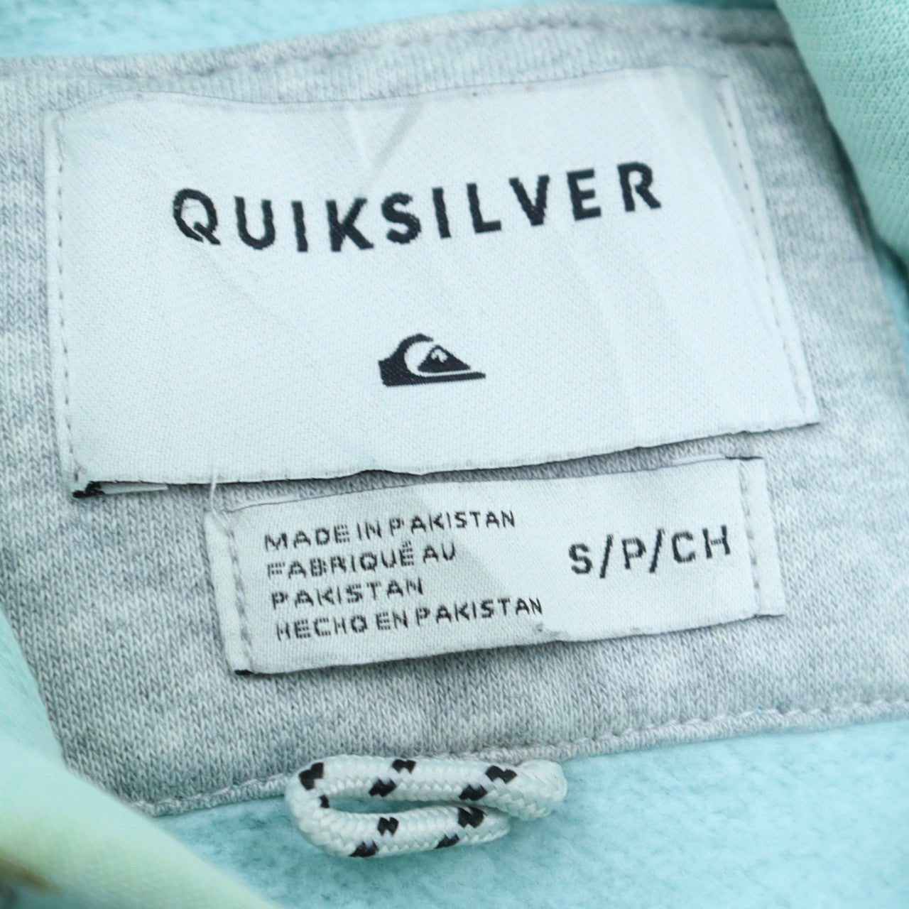 Mens UK Size S Quiksilver Blue Pullover Hoodie