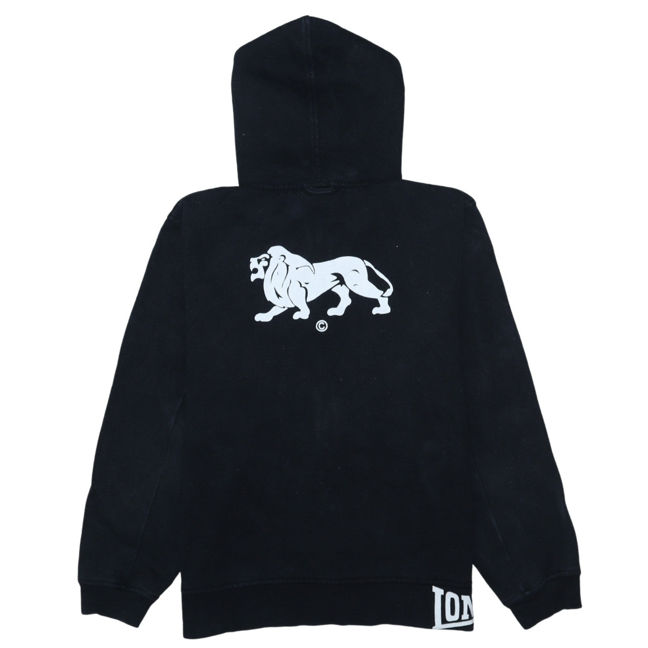Mens UK Size L Lonsdale Black Full Zip Hoodie