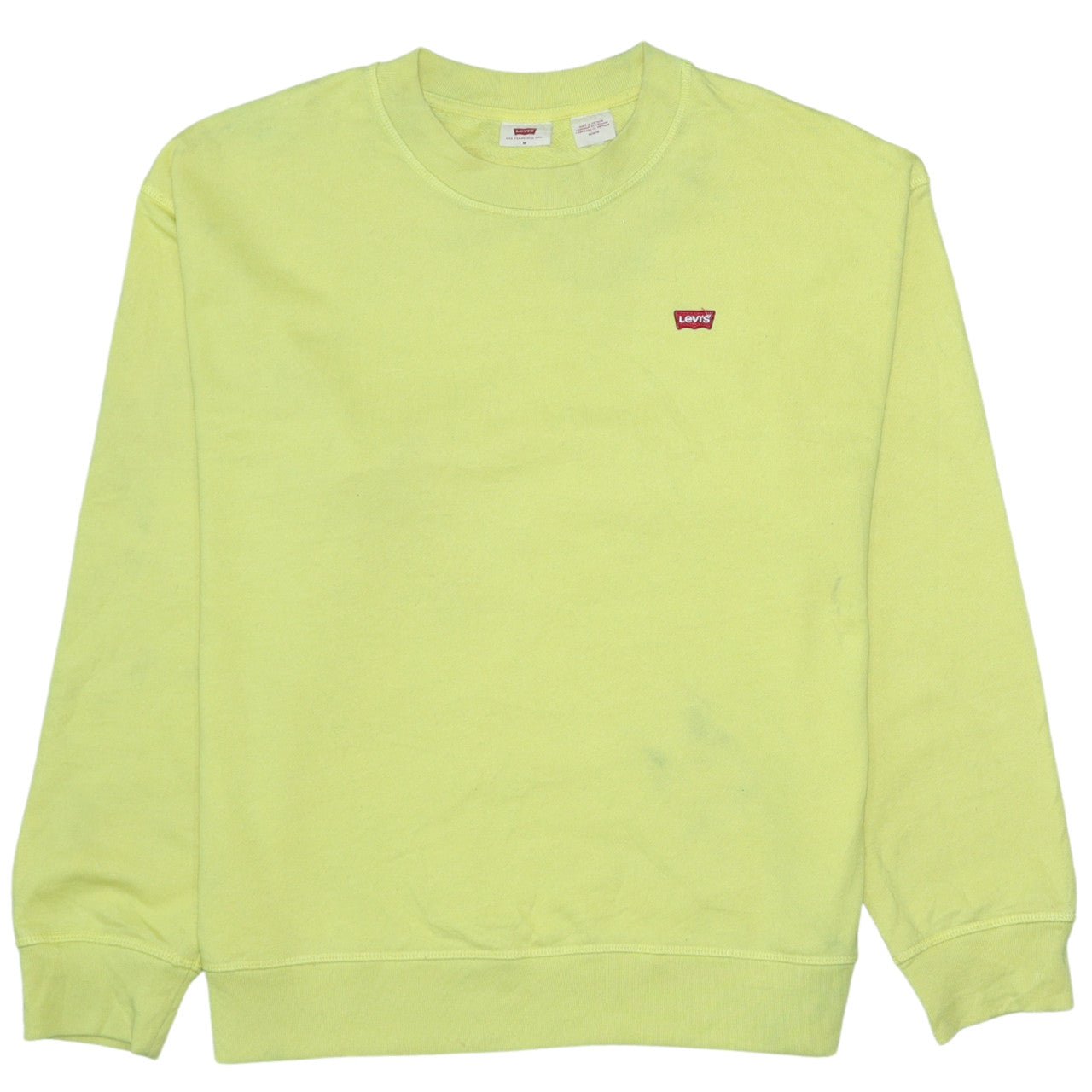Womens UK Size M Levi's Yellow Pullover Sweatshirt