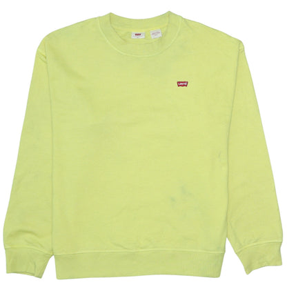 Womens UK Size M Levi's Yellow Pullover Sweatshirt