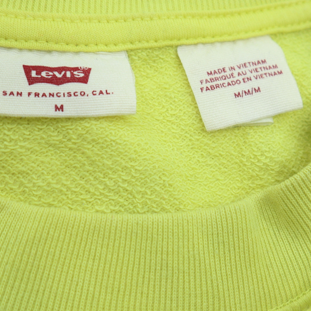 Womens UK Size M Levi's Yellow Pullover Sweatshirt