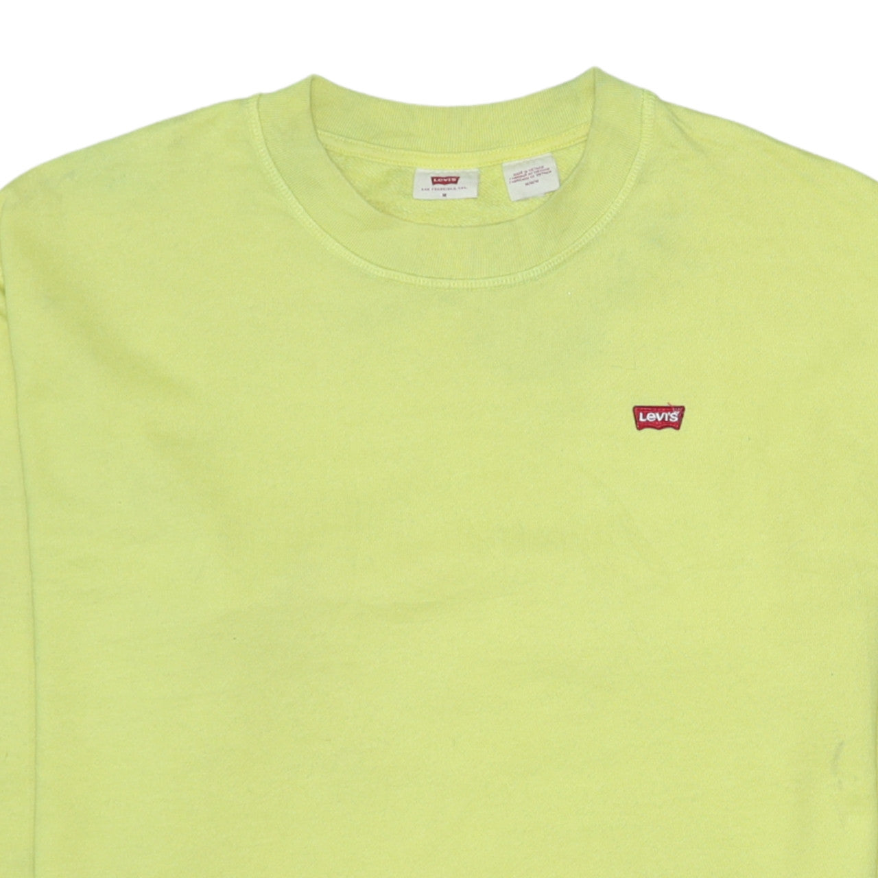 Womens UK Size M Levi's Yellow Pullover Sweatshirt