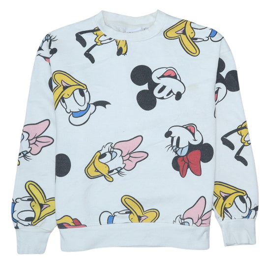 Womens UK Size XS Disney White Pullover Sweatshirt