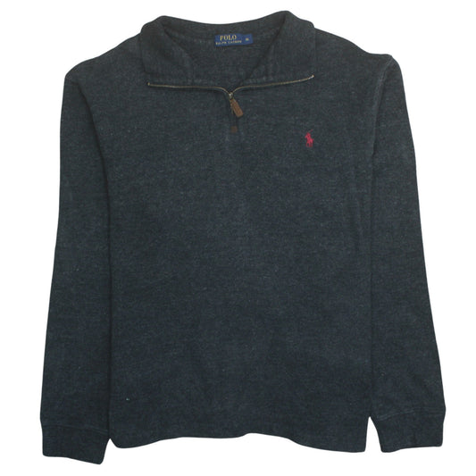 Mens UK Size XL Ralph Lauren Grey 1/2 Zip Jumper
