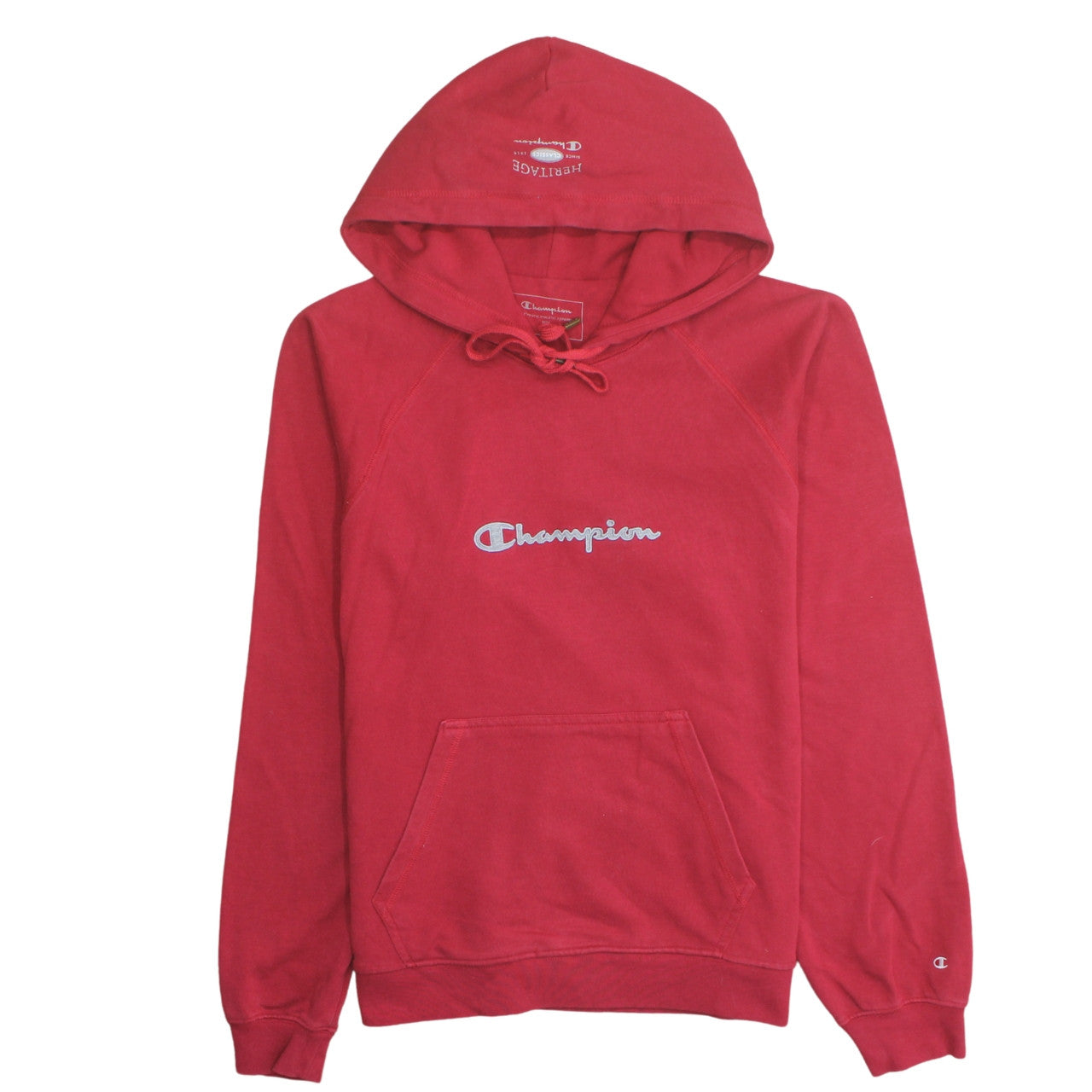 Mens UK Size XL Champion Red Pullover Hoodie