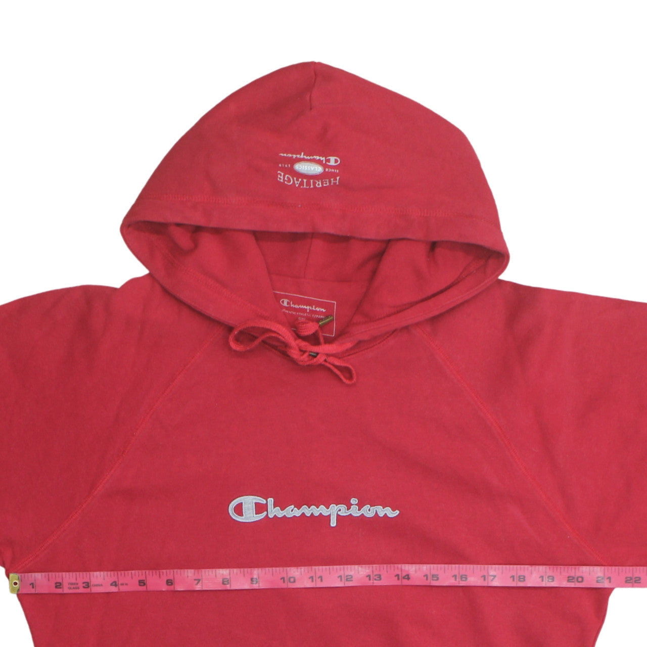 Mens UK Size XL Champion Red Pullover Hoodie