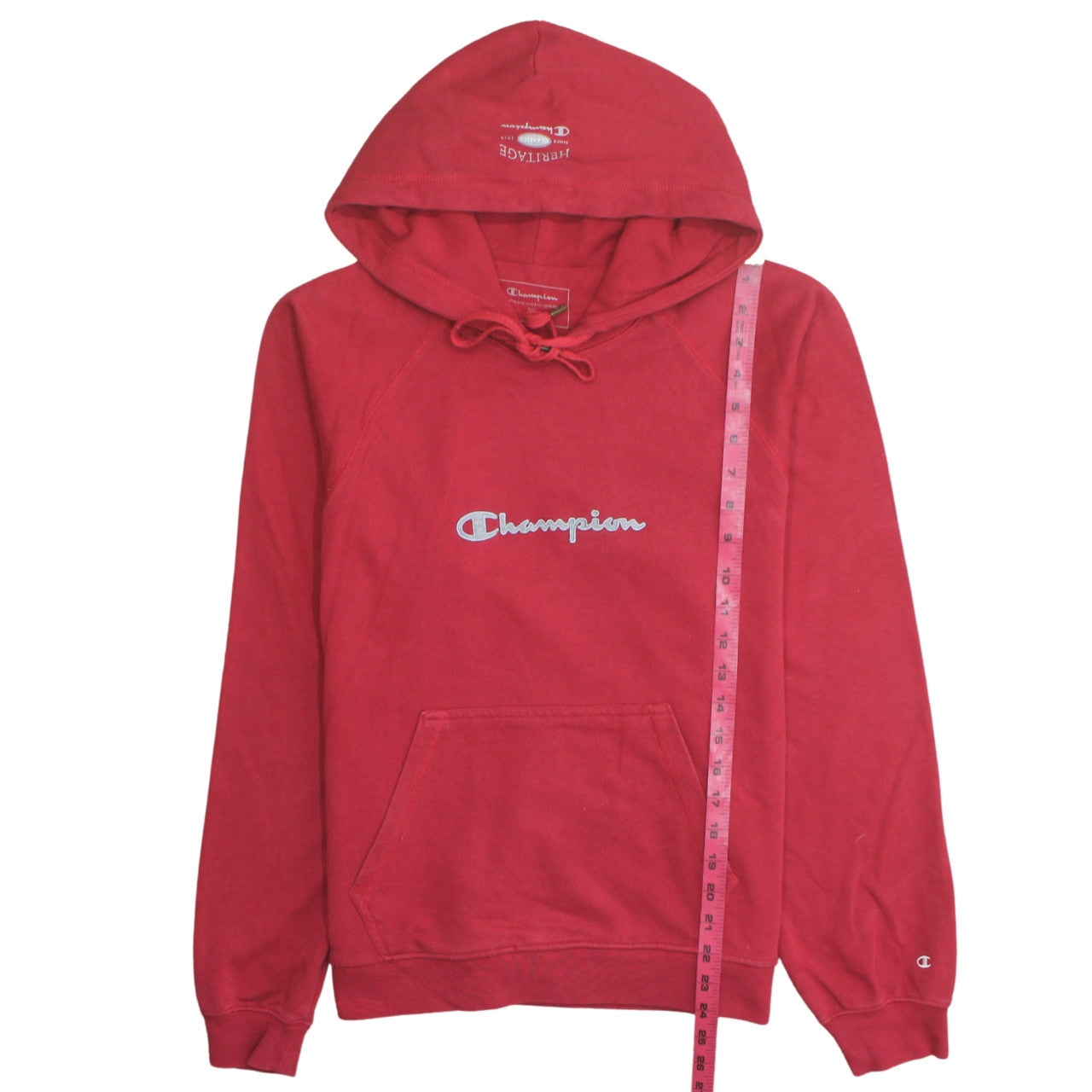 Mens UK Size XL Champion Red Pullover Hoodie