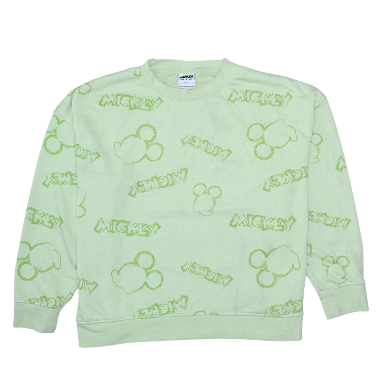Womens UK Size XL Primark Green Pullover Sweatshirt