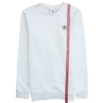 Mens UK Size M adidas White Pullover Sweatshirt