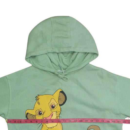 Womens UK Size 10/12 Disney Green Pullover Hoodie