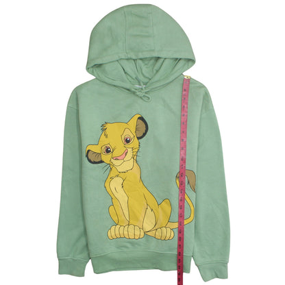 Womens UK Size 10/12 Disney Green Pullover Hoodie