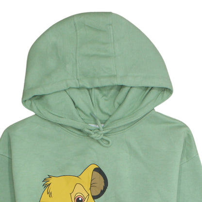 Womens UK Size 10/12 Disney Green Pullover Hoodie