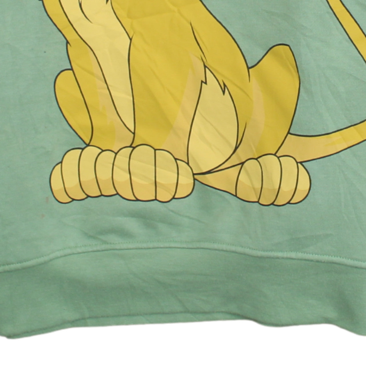 Womens UK Size 10/12 Disney Green Pullover Hoodie