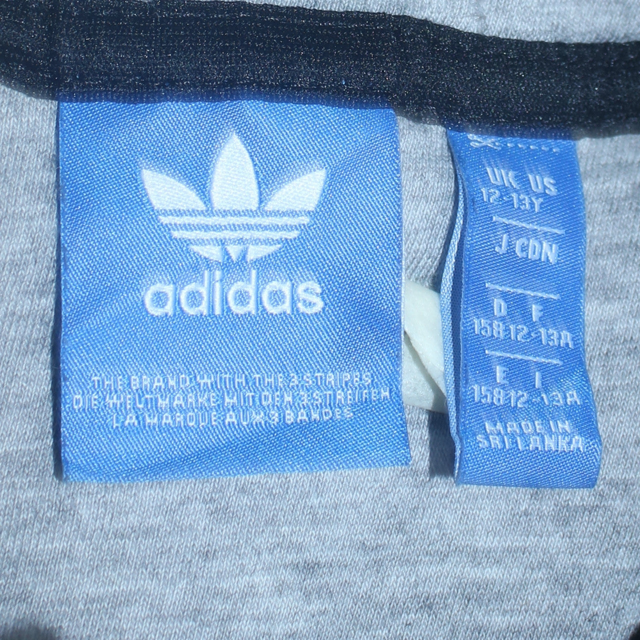Adidas Boys Black 12-13 Years 1/2 Zip Hoodie with Stripes