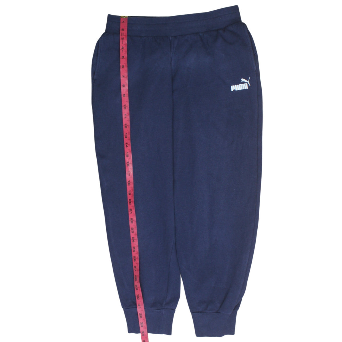 Mens UK Size M PUMA Regular Fit Jogger Blue Trousers