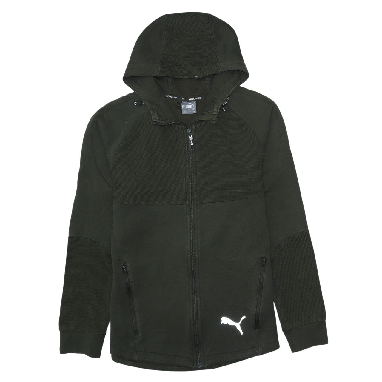 Mens UK Size S PUMA Green Full Zip Hoodie