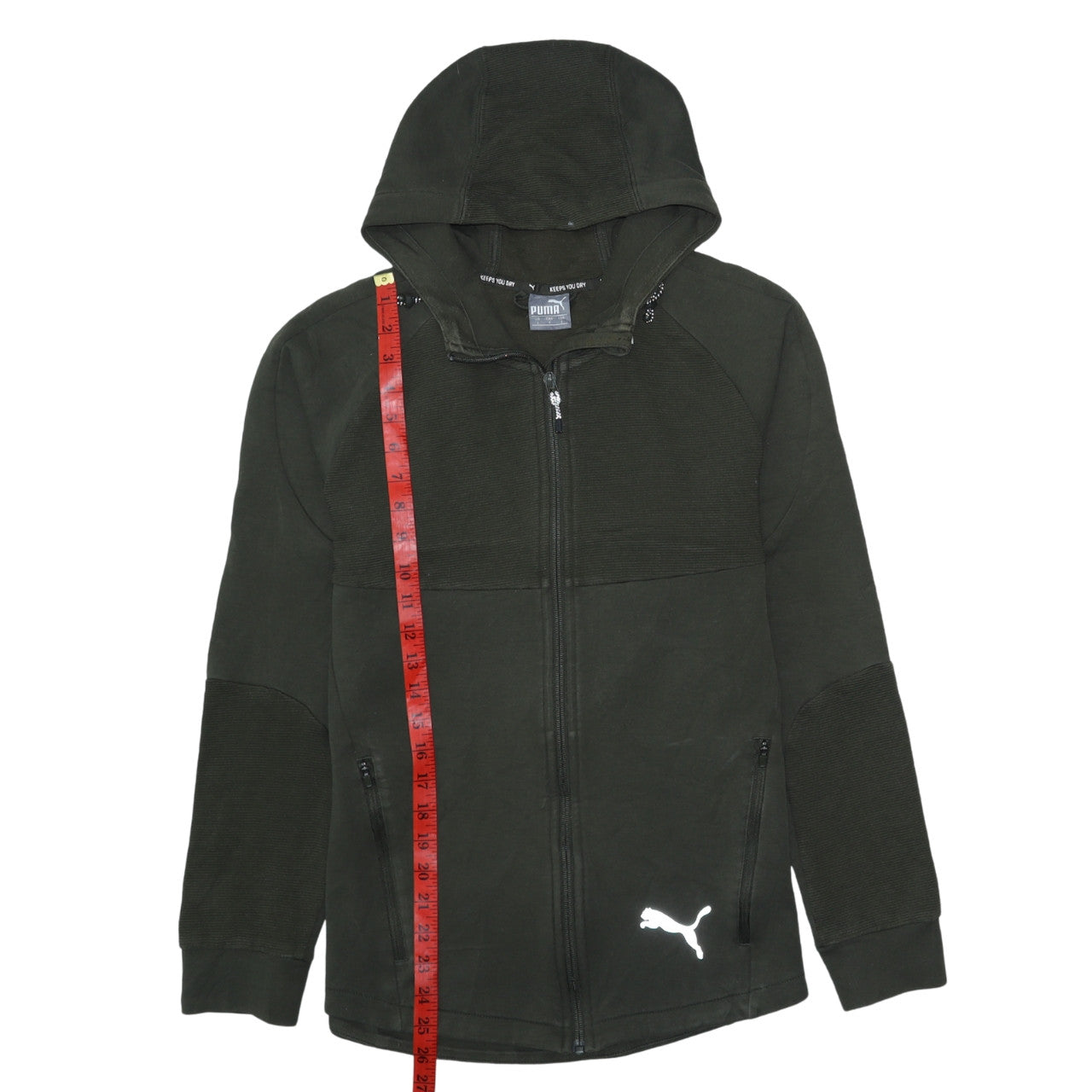 Mens UK Size S PUMA Green Full Zip Hoodie