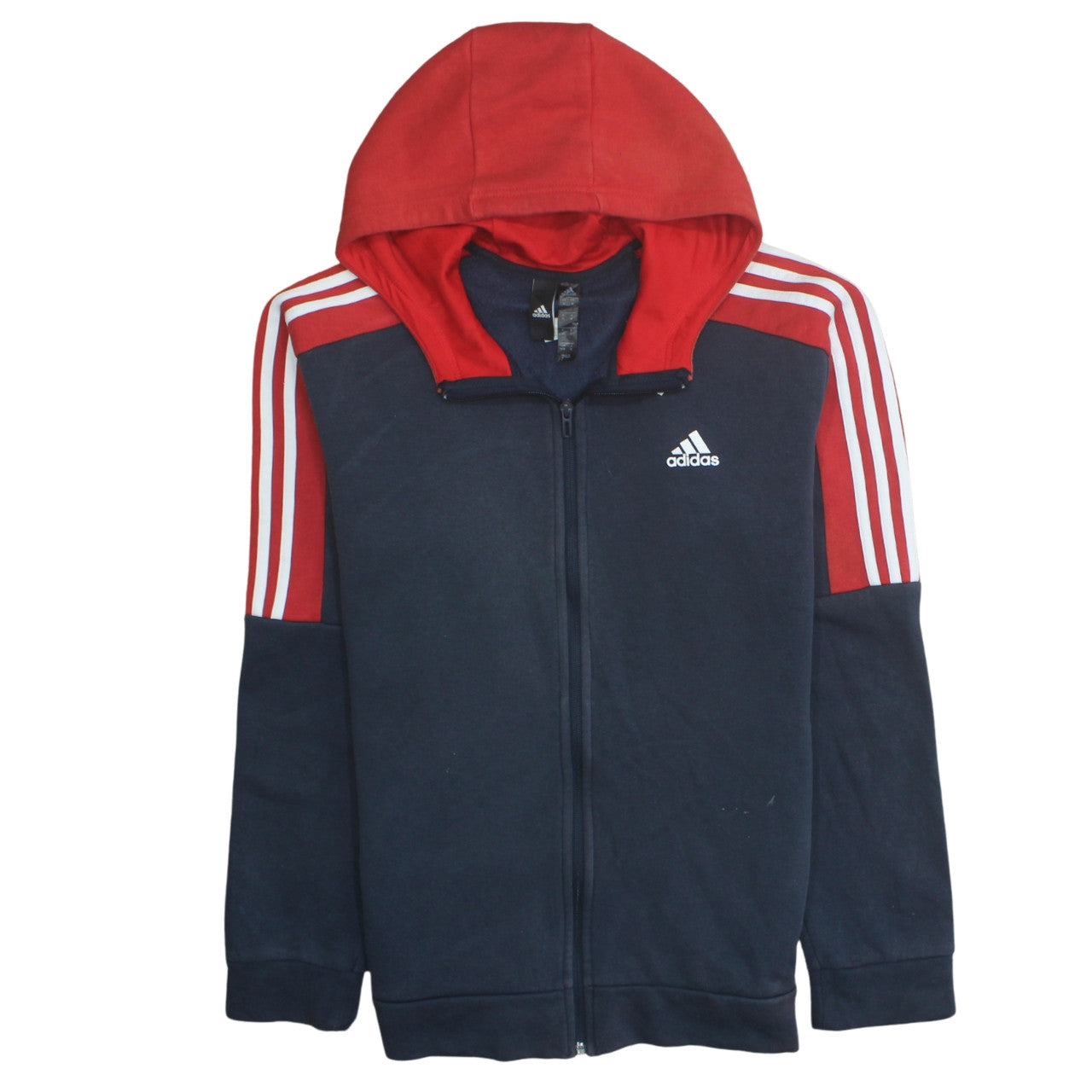 Mens UK Size M adidas Blue Full Zip Hoodie