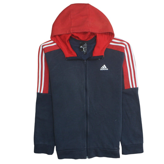 Mens UK Size M adidas Blue Full Zip Hoodie