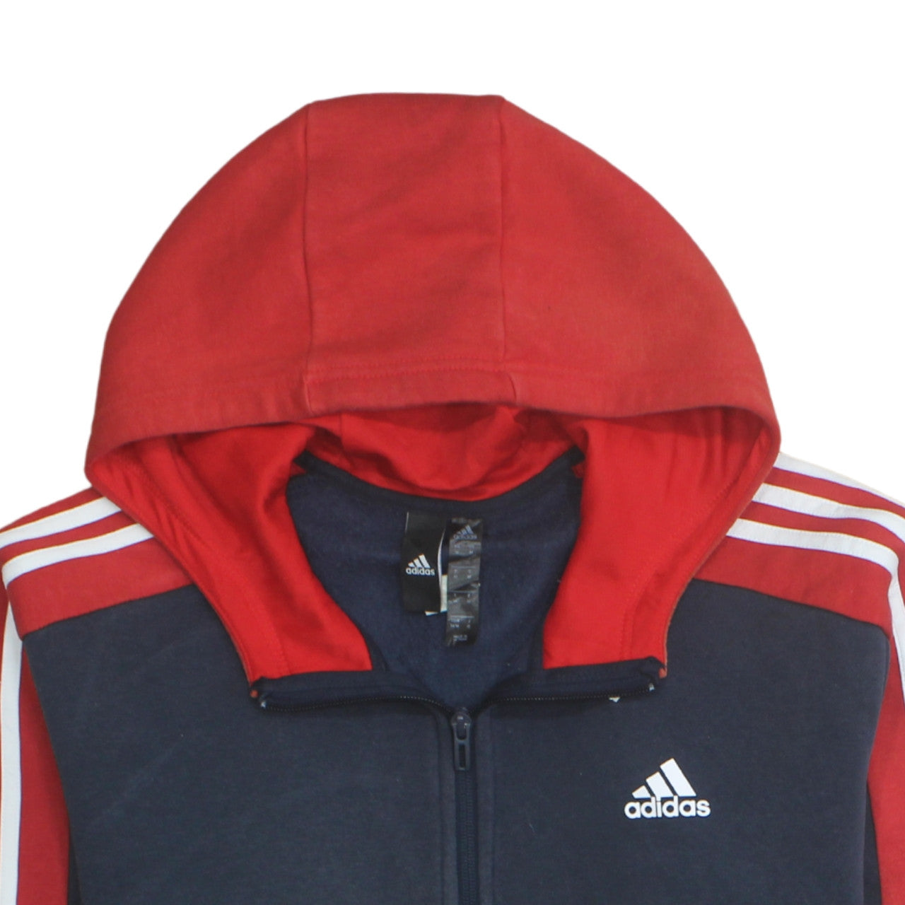 Mens UK Size M adidas Blue Full Zip Hoodie