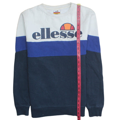 Mens UK Size S ellesse Blue Pullover Sweatshirt