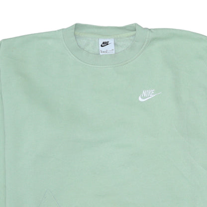 Nike Boys Green XL Pullover Sweatshirt Crew Neck Fleece Logo Top