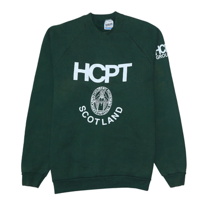 Mens UK Size L Fruit of the Loom Green Pullover Sweatshirt