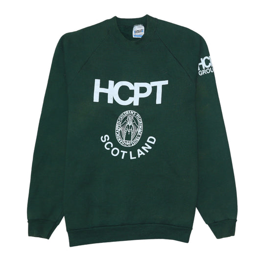 Mens UK Size L Fruit of the Loom Green Pullover Sweatshirt