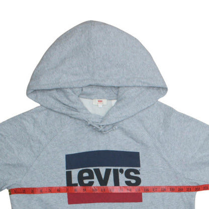 Mens UK Size M Levi's Grey Pullover Hoodie