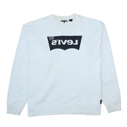 Mens UK Size XL Levi's White Pullover Sweatshirt