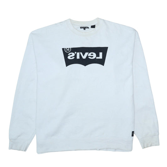 Mens UK Size XL Levi's White Pullover Sweatshirt