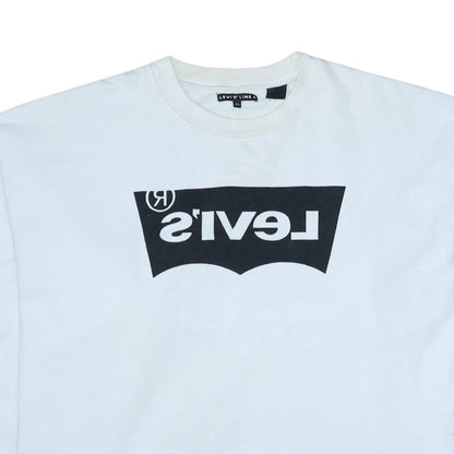 Mens UK Size XL Levi's White Pullover Sweatshirt