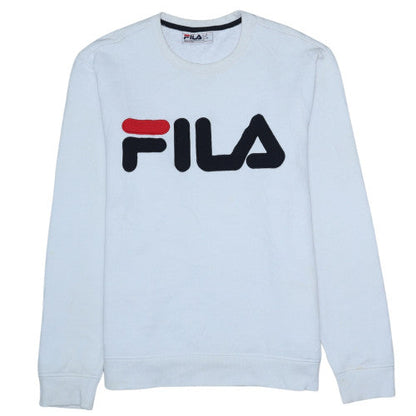 Mens UK Size M FILA White Pullover Sweatshirt