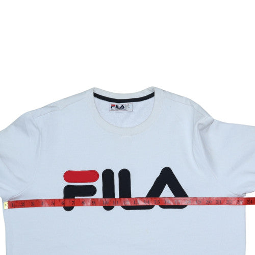 Mens UK Size M FILA White Pullover Sweatshirt