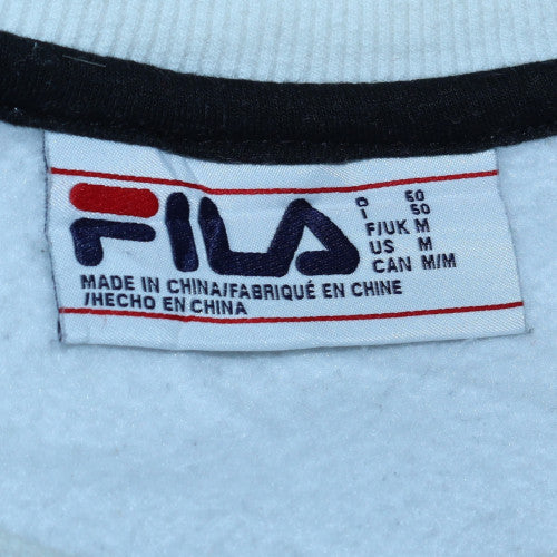 Mens UK Size M FILA White Pullover Sweatshirt