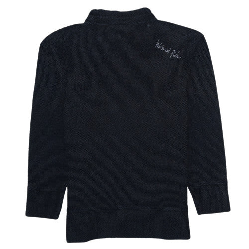 Mens UK Size L Weird Fish Blue Pullover Sweatshirt