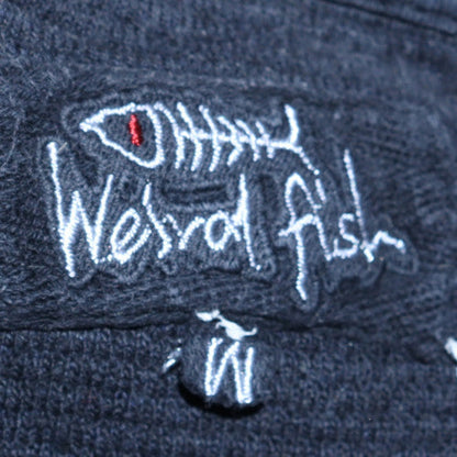 Mens UK Size L Weird Fish Blue Pullover Sweatshirt
