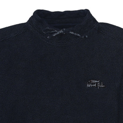 Mens UK Size L Weird Fish Blue Pullover Sweatshirt