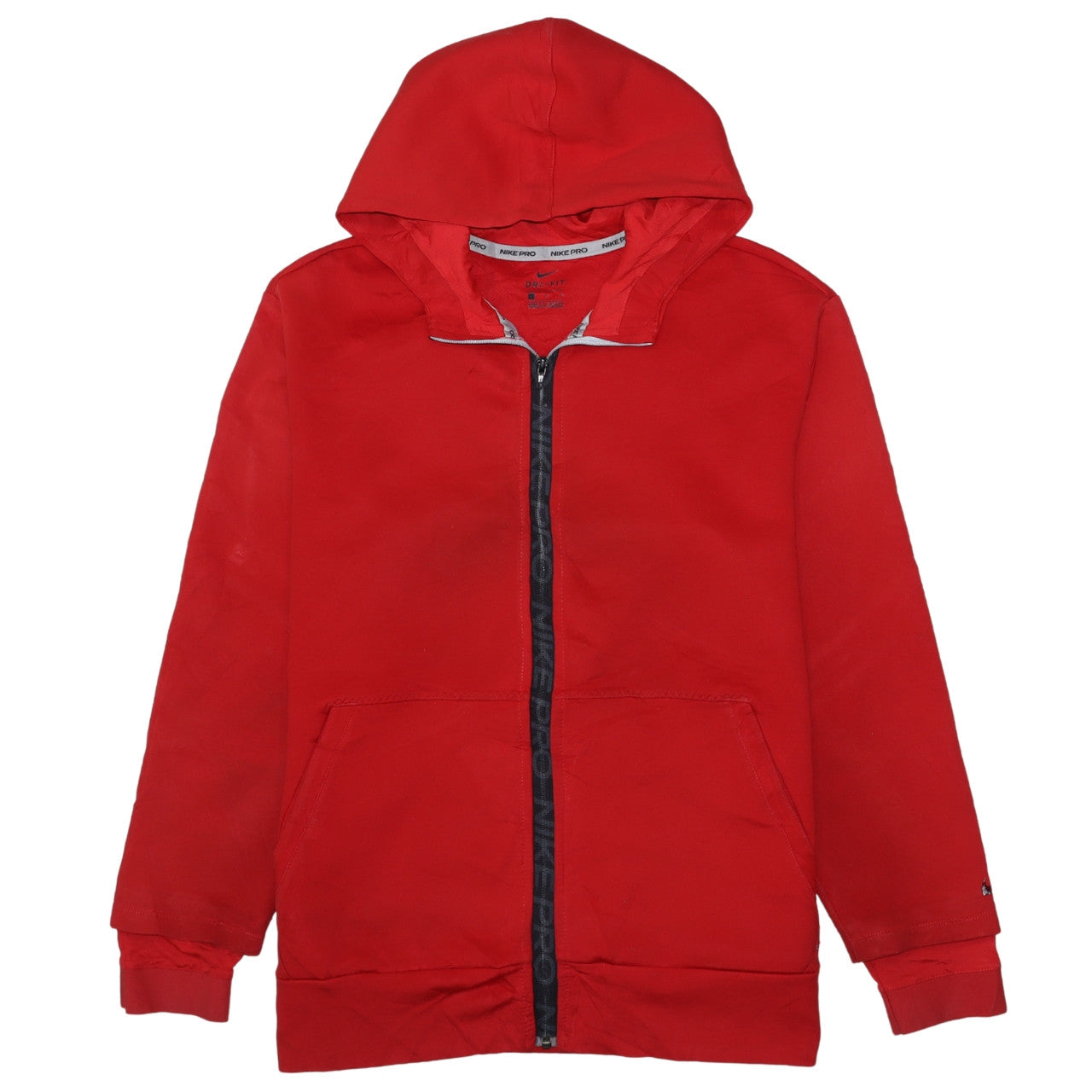 Mens UK Size L Nike Red Full Zip Hoodie