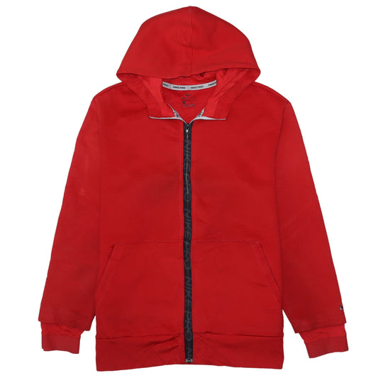 Mens UK Size L Nike Red Full Zip Hoodie