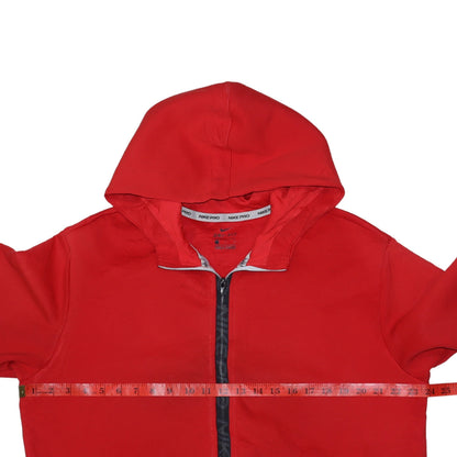 Mens UK Size L Nike Red Full Zip Hoodie