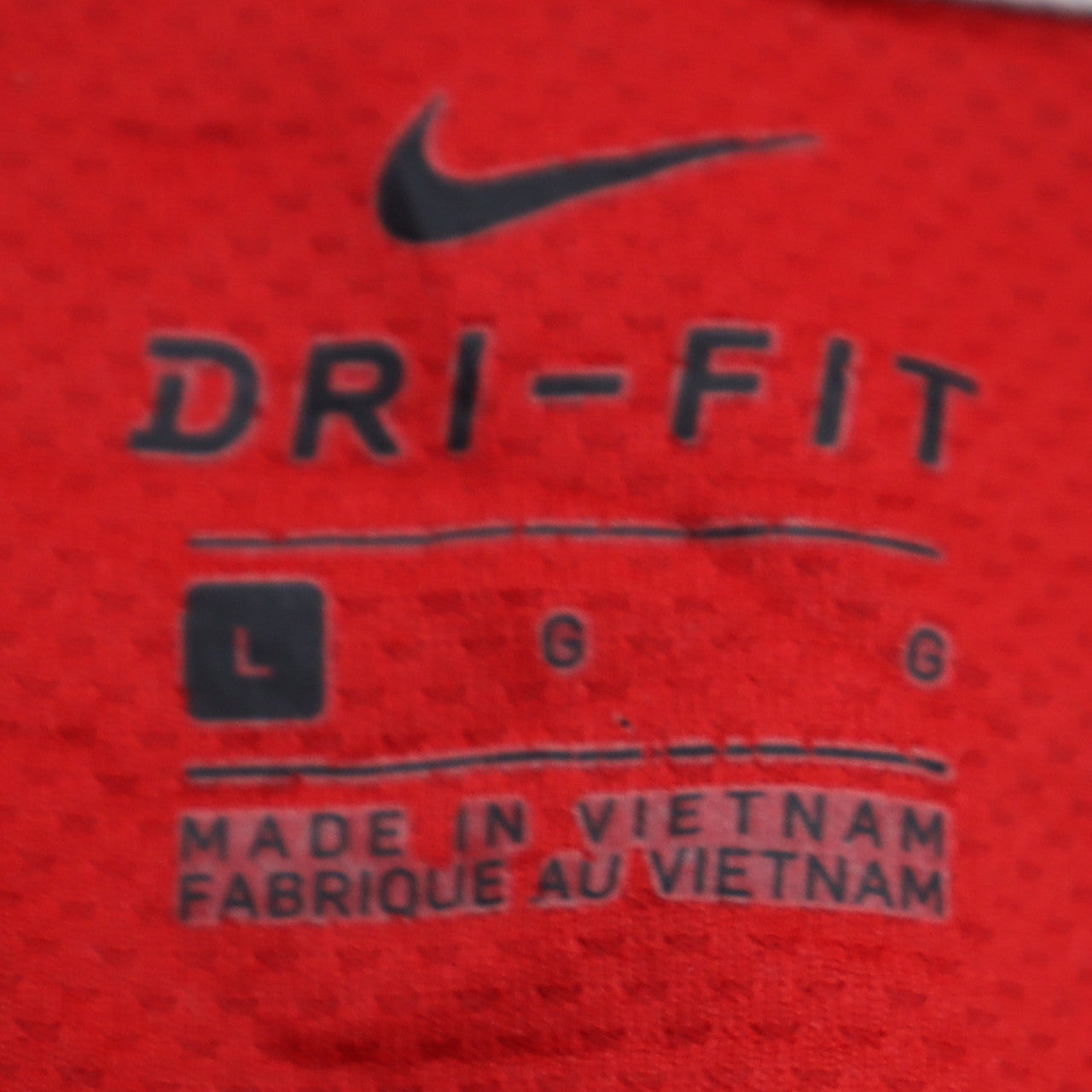 Mens UK Size L Nike Red Full Zip Hoodie