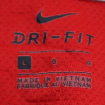 Mens UK Size L Nike Red Full Zip Hoodie